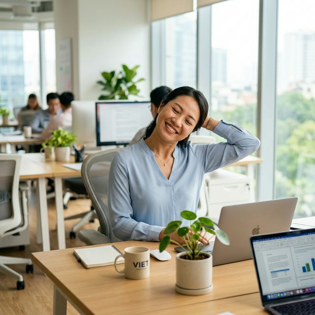 Thoải mái làm việc, hết đau mỏi